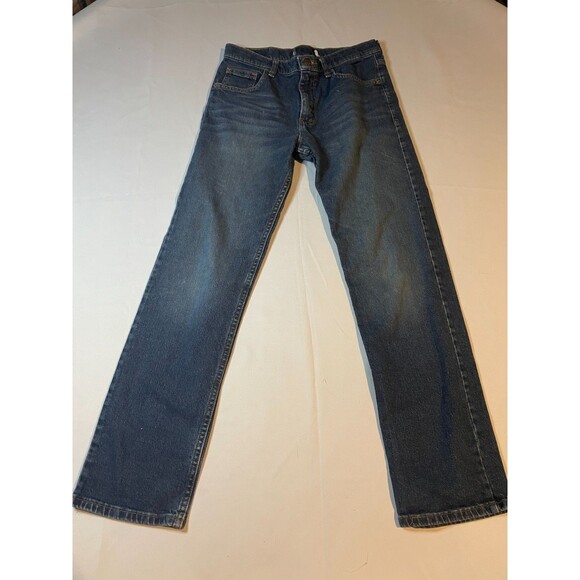 Wrangler Jeans Boys Size 16 Blue Dark Wash Denim Straight Pockets Casual - Picture 1 of 4